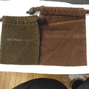 Michael Kors Brown Velvet Drawstring Jewelry Bags